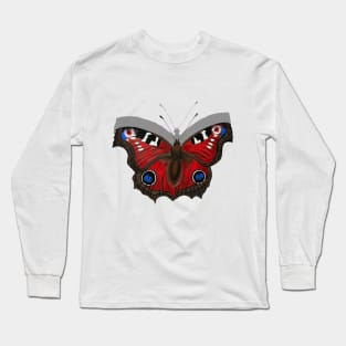 Peacock Butterfly with Shadow Long Sleeve T-Shirt